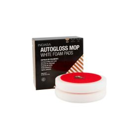 Indasa Autogloss 8 inch White Foam Coarse Cutting Buff Pad 2-Pack 600948