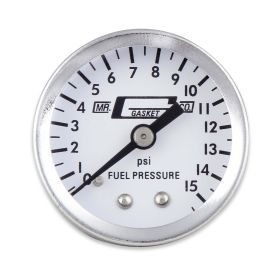 Mr. Gasket Fuel Pressure Gauge - 0-15 PSI - 1/2 Inch Diameter 1561