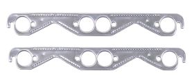 55-91 GM 262-400 Small Block Mr. Gasket Header Gaskets - Aluminum Layered - Square Ports 7402G