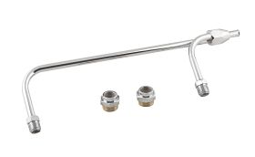 Mr. Gasket Fuel Line - 3/8 Inch Dual Inlet - Fits Holley 4150 Style - Chrome 1552
