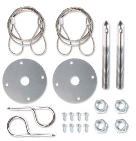 Mr. Gasket Hood Or Deck Pin Kit - Competition With Lanyards 1616