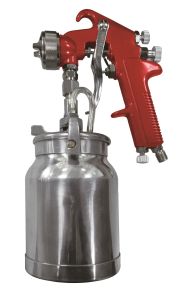 Astro Pneumatic Spray Gun with Cup - Red Handle 1.8mm Nozzle 4008