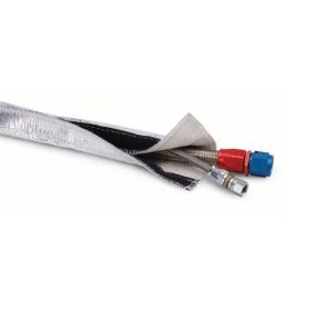 DEI Heat Shroud™ - 1 Inch I.D. x 3ft - Aluminized Sleeving - hook & loop edge - 10405