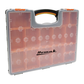 Homak Plastic Organizer w/ 22 Removable Bins HA01122238