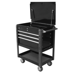 Homak 35 Inch Professional 4  Drawer Service Cart  - BLACK  BK06032000