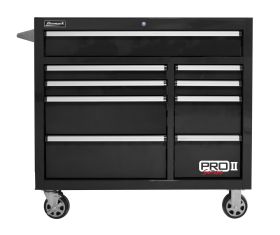 Homak 41 InchPro 2  9-Drawer Roller Cabinet - Black  BK04041092