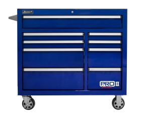 Homak 41 InchPro 2  9-Drawer Roller Cabinet - Blue  BL04041092