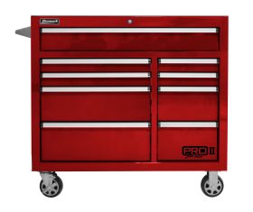 Homak 41 InchPro 2  9-Drawer Roller Cabinet - Red  RD04041092