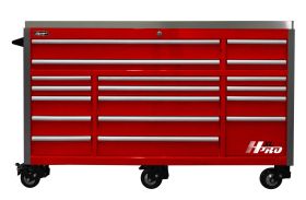 Homak HXL 72 Inch Roller Cabinet with SS Top -  RED HX04072173