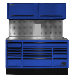 Homak 72 InchCTS Set with Tool Board Back Splash - Blue BLCTS72002