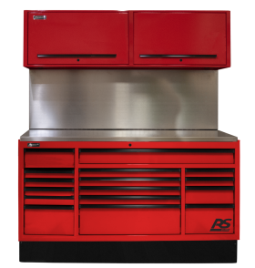 Homak 72 InchCTS Set with Solid Back Splash - Red RDCTS72001