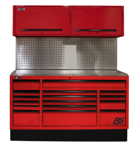 Homak 72 InchCTS Set with Tool Board Back Splash - Red RDCTS72002