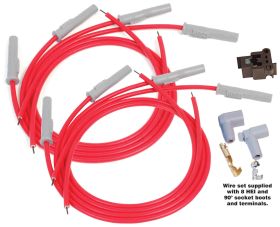 MSD Super Conductor Spark Plug Wire Set - 8 Cyl Multi-Angle Plug - Socket/HEI 31199