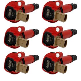 MSD Ford EcoBoost 3.5L V6 (3-Pin Connector) Coils 6-Pack (Red) 82576