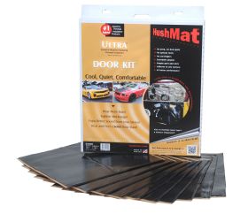 HushMat Door Kit - Stealth Black Foil with Self-Adhesive Butyl-10 Sheets 12 Inchx12 Inch ea 10 sq ft 10200