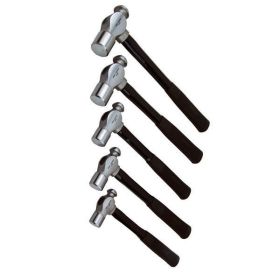 5 Piece Ball Pein Hammer Set w/ Fiberglass Handles