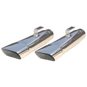 PYPES Rectangle slant cut tips 2.5in pair