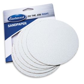 Eastwood 6 Inch Film Backed Sandpaper Hook and Loop Disc  5 Packs