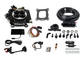 FiTech Go Street EFI System Master Kit Matte Black w/Inline Fuel Pump 31002