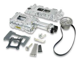 GM Small Block Weiand 142 Powercharger Kit - Long Nose - Polished 6510-1
