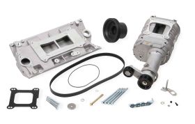 GM Small Block Weiand 142 Powercharger Kit - Long Nose - Satin 6542-1