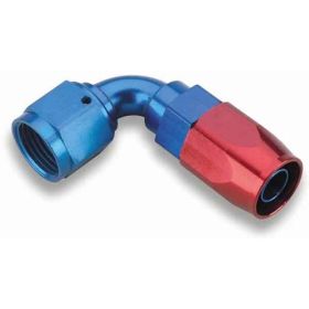 Earls 90 Degree Swivel-Seal Hose End AN -6 - Red/Blue 809106ERL