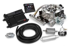 Holley Terminator EFI 4bbl Throttle Body Fuel Injection Master Kit - Tumble Polished 550-405K