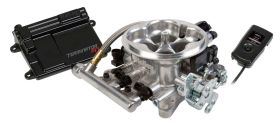Holley Terminator EFI 4bbl Throttle Body Fuel Injection System - Tumble Polished 550-405