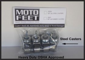MotoFeet 4 Piece Steel Castors for Engine Stands