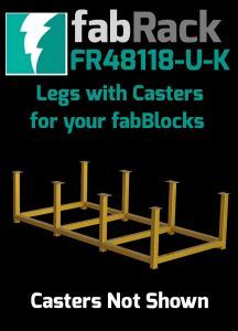 Certiflat 48"X118" FabRack with Casters for FabBlock