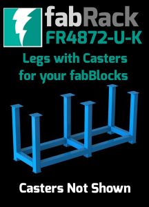 Certiflat 48"X72" FabRack with Casters for FabBlock