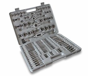 110 Piece Combination Tap And Die Set Screw Extractor Remover Chasing w/Case 