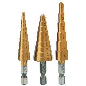 Titanium Step Drill Bit Set .125-.750in