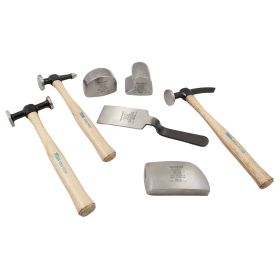 Hickory Handle Body Fender Hammer-Dolly Set 7pc