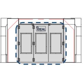 Tuxedo Distributors Side Down Draft Paint Booth Tri-Fold Drive-Thru Door Kit Assembly PSB-SDD-TF-DTD