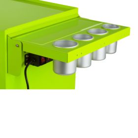 Viper Storage Viper Tool Storage Folding Side Shelf With Power Strip / USB, Lime Green V2SLG