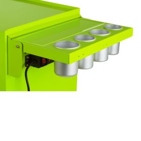 Viper Storage Viper Tool Storage Folding Side Shelf With Power Strip / USB, Lime Green V2SLG