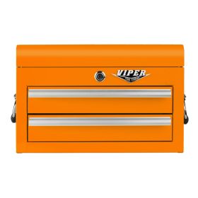 Viper Storage Viper Tool Storage 18-Inch 2-Drawer 18G Steel Mini Tool Chest, Orange V218MCOR