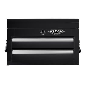 Viper Storage Viper Tool Storage 18-Inch 2-Drawer 18G Steel Mini Tool Chest, Black V218MCBL