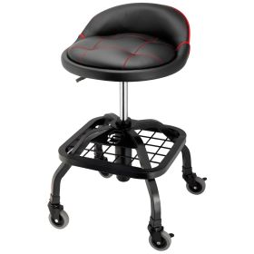 Powerbuilt LOW-BACK CUSHION ROLLING SEAT-BLACK  240338