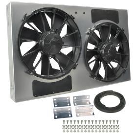 Derale Dual RAD Fan/Aluminum Shroud Assembly 16838