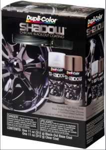 Dupli-Color Shadow Chrome Blackout Coating   Shadow Chrome Black-Out Kit (Black/Clear)  Aerosol Kit