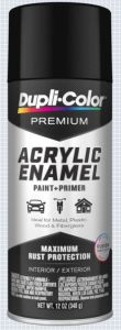 Dupli-Color Premium Acrylic Enamel Semi-Gloss Black Aerosol 12 OZ PAE101
