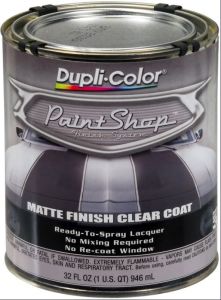 Dupli-Color Paint Shop Finish System Base Coat Matte Clear Coat Quart 32 OZ BSP307