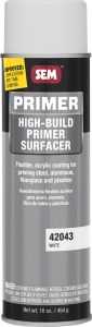 SEM High-Build Primer Surfacer - White 20 oz Can with 16 oz Fill Aerosol Can 42043