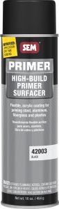 SEM High-Build Primer Surfacer - Black 20 oz Can with 16 oz Fill Aerosol Can 42003