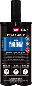 SEM Dual-Mix Heavy Bodied Black Seam Sealer 7 oz Plastic Cartridge 40377