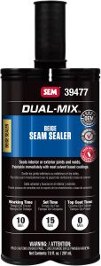 SEM Dual-Mix Beige Seam Sealer 7 oz Plastic Cartridge 39477