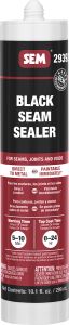 SEM 1K Seam Sealer - Black 10 oz Plastic Tube 29392