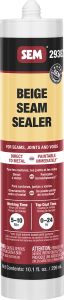 SEM 1K Seam Sealer - Beige 10 oz Plastic Tube 29382